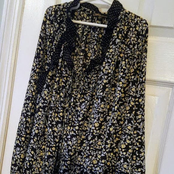 Dalia Chiffon floral Popover - Picture 1 of 9